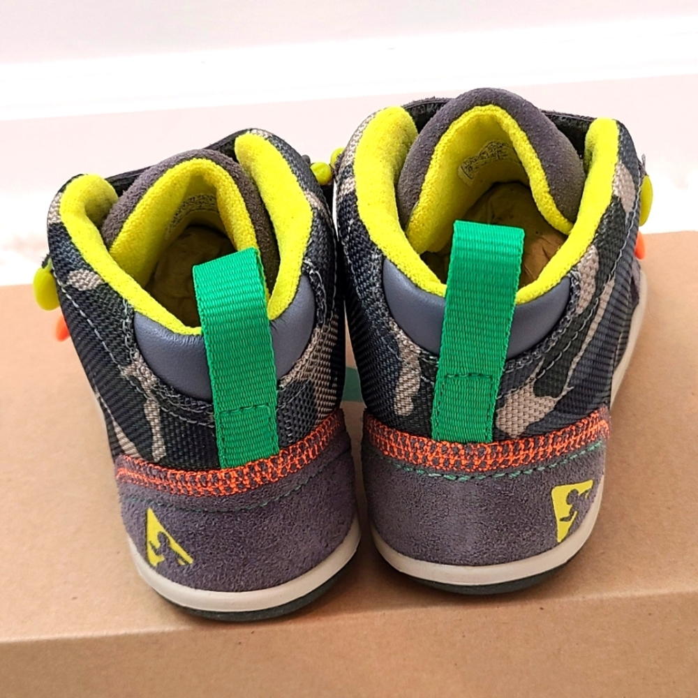 NIB PLAE Max Suede Steel Camo Kids Sneakers - Picture 6 of 10